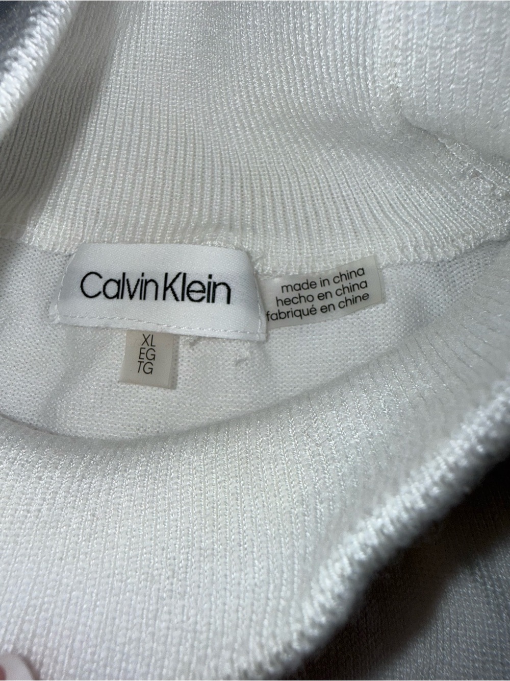 Calvin Klein White Crewneck Women's Sweater